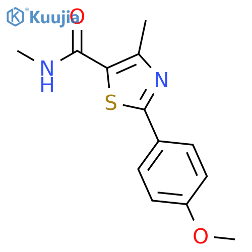 2-(4-methoxyphenyl)-N,4-dimethyl-1,3-thiazole-5-carboxamide structure