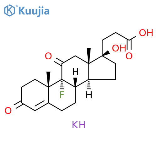 Pregn-4-ene-21-carboxylic acid, 9-fluoro-17-hydroxy-3,11-dioxo-, monopotassium salt, (17α)- (9CI) structure