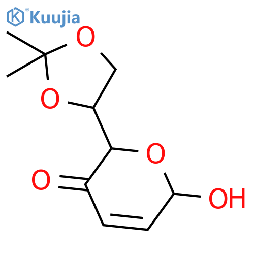2H-PYRAN-3(6H)-ONE, 2-(2,2-DIMETHYL-1,3-DIOXOLAN-4-YL)-6-HYDROXY- structure
