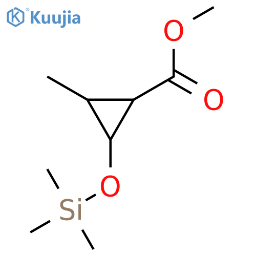 Cyclopropanecarboxylic acid, 2-methyl-3-[(trimethylsilyl)oxy]-, methylester structure