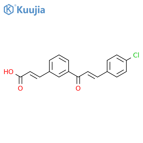 2-Propenoic acid, 3-(3-(3-(4-chlorophenyl)-1-oxo-2-propenyl)phenyl)-, (E,E)- structure