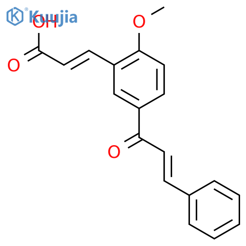 (E,E)-3-(2-Methoxy-5-(1-oxo-3-phenyl-2-propenyl)phenyl)-2-propenoic ac id structure