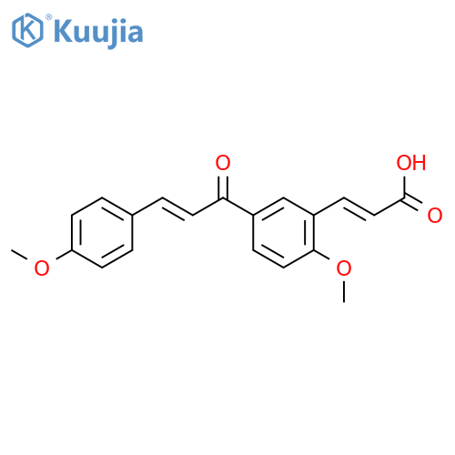 (E,E)-3-(2-Methoxy-5-(3-(4-methoxyphenyl)-1-oxo-2-propenyl)phenyl)-2-p ropenoic acid structure