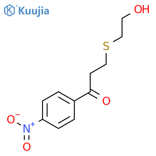 1-Propanone, 3-[(2-hydroxyethyl)thio]-1-(4-nitrophenyl)- structure