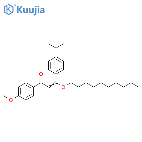 2-Propen-1-one,3-(decyloxy)-3-[4-(1,1-dimethylethyl)phenyl]-1-(4-methoxyphenyl)- structure