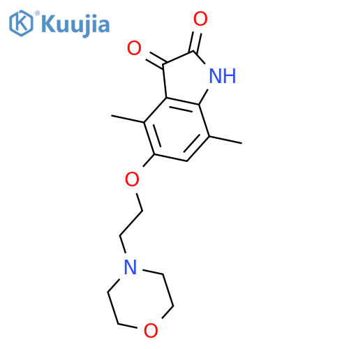 1H-Indole-2,3-dione, 4,7-dimethyl-5-[2-(4-morpholinyl)ethoxy]- structure
