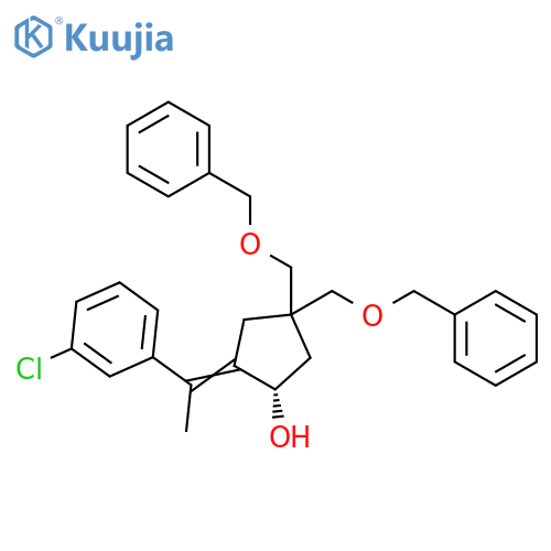 Cyclopentanol,2-[1-(3-chlorophenyl)ethylidene]-4,4-bis[(phenylmethoxy)methyl]-, (1S)- structure