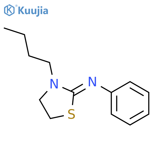 Benzenamine, N-(3-butyl-2-thiazolidinylidene)- structure