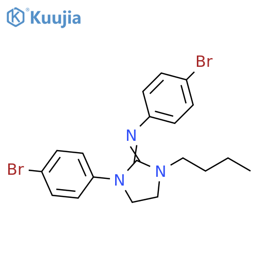 Benzenamine,4-bromo-N-[1-(4-bromophenyl)-3-butyl-2-imidazolidinylidene]- structure