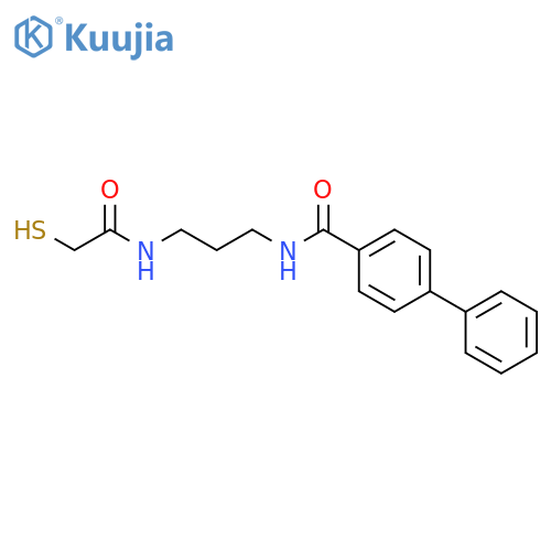 [1,1'-Biphenyl]-4-carboxamide, N-[3-[(mercaptoacetyl)amino]propyl]- structure