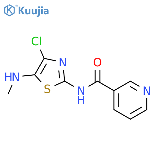 3-Pyridinecarboxamide, N-[4-chloro-5-(methylamino)-2-thiazolyl]- structure