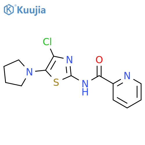 2-Pyridinecarboxamide, N-[4-chloro-5-(1-pyrrolidinyl)-2-thiazolyl]- structure