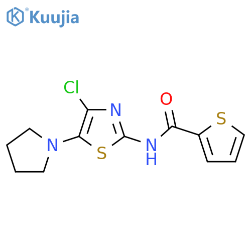 2-Thiophenecarboxamide, N-[4-chloro-5-(1-pyrrolidinyl)-2-thiazolyl]- structure