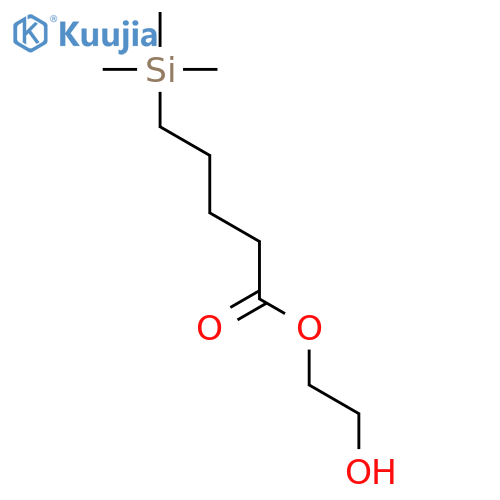Pentanoic acid, 5-(trimethylsilyl)-, 2-hydroxyethyl ester structure