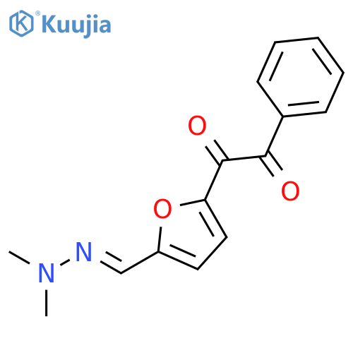 2-Furancarboxaldehyde, 5-(oxophenylacetyl)-, 2-(dimethylhydrazone) structure