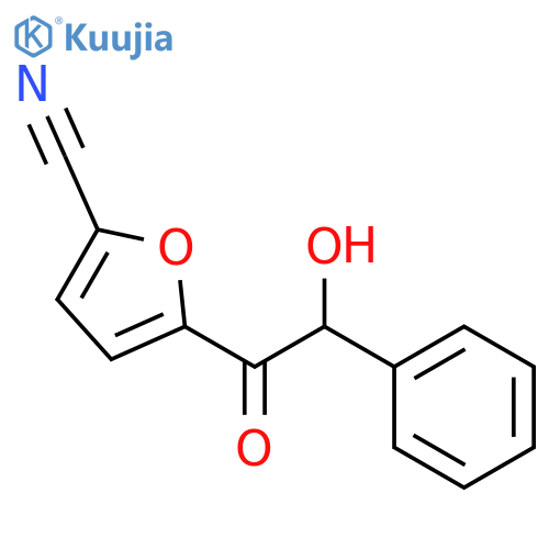2-Furancarbonitrile, 5-(hydroxyphenylacetyl)- structure