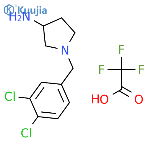 3-Pyrrolidinamine, 1-[(3,4-dichlorophenyl)methyl]-, trifluoroacetate structure