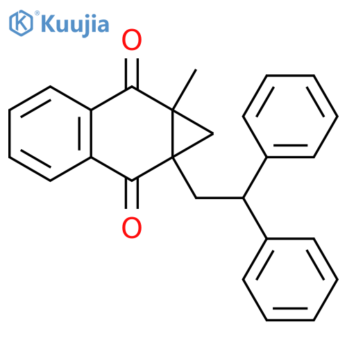 1H-Cyclopropa[b]naphthalene-2,7-dione, 1a-(2,2-diphenylethyl)-1a,7a-dihydro-7a-methyl- structure