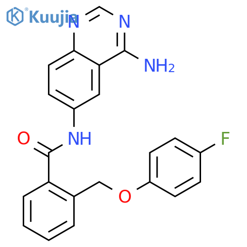 Benzamide, N-(4-amino-6-quinazolinyl)-2-[(4-fluorophenoxy)methyl]- structure