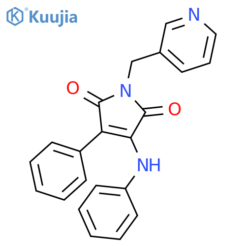 1H-Pyrrole-2,5-dione, 3-phenyl-4-(phenylamino)-1-(3-pyridinylmethyl)- structure