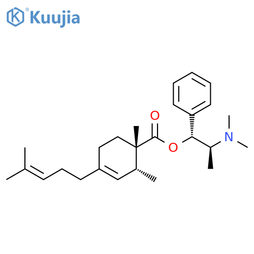 3-Cyclohexene-1-carboxylic acid, 1,2-dimethyl-4-(4-methyl-3-pentenyl)-,(1R,2S)-2-(dimethylamino)-1-phenylpropyl ester, (1S,2R)- structure