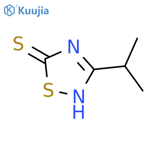 1,2,4-Thiadiazole-5(2H)-thione, 3-(1-methylethyl)- structure