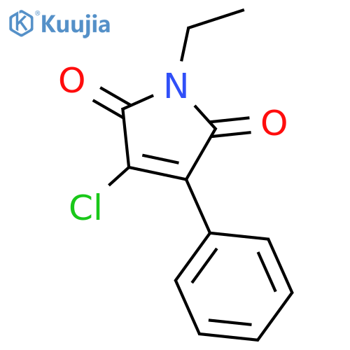 1H-Pyrrole-2,5-dione, 3-chloro-1-ethyl-4-phenyl- structure