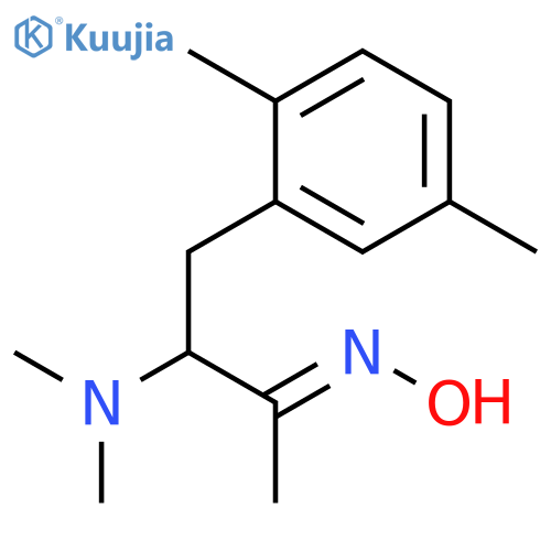 2-Butanone, 3-(dimethylamino)-4-(2,5-dimethylphenyl)-, oxime structure