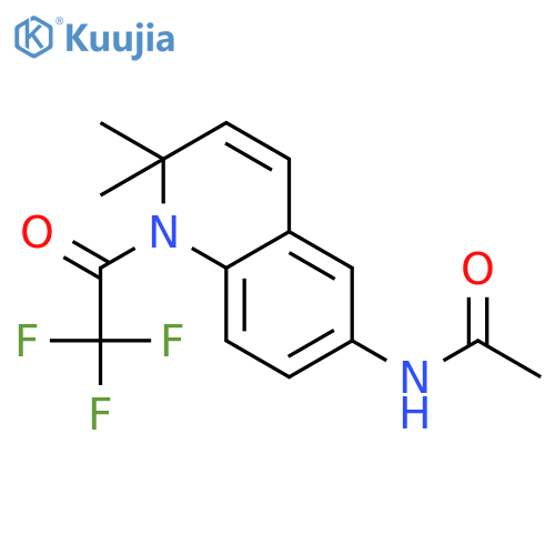 Acetamide, N-[1,2-dihydro-2,2-dimethyl-1-(trifluoroacetyl)-6-quinolinyl]- structure