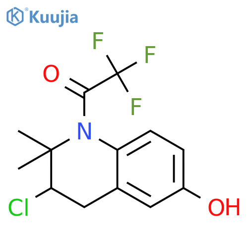 6-Quinolinol, 3-chloro-1,2,3,4-tetrahydro-2,2-dimethyl-1-(trifluoroacetyl)- structure