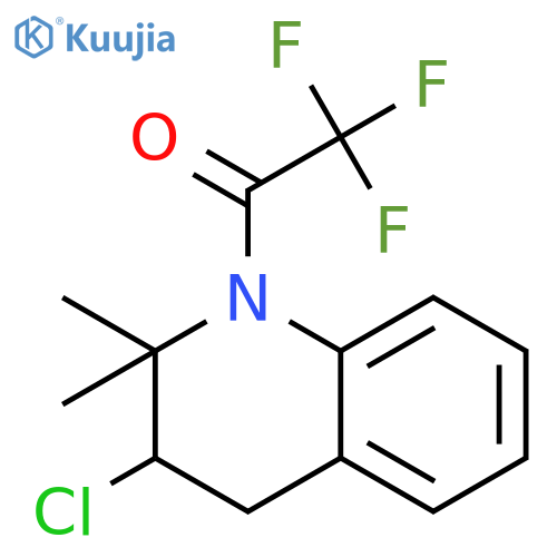 Quinoline, 3-chloro-1,2,3,4-tetrahydro-2,2-dimethyl-1-(trifluoroacetyl)- structure