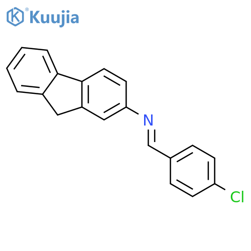 9H-Fluoren-2-amine,N-[(4-chlorophenyl)methylene]- structure