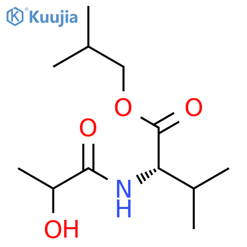 D-Valine, N-(2-hydroxy-1-oxopropyl)-, 2-methylpropyl ester, (S)- structure