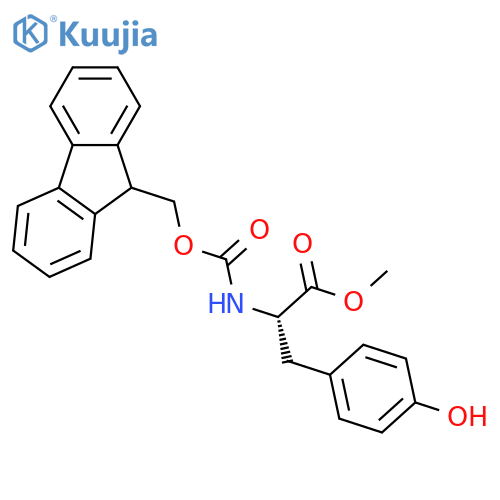(S)-Methyl 2-((((9H-fluoren-9-yl)methoxy)carbonyl)amino)-3-(4-hydroxyphenyl)propanoate structure
