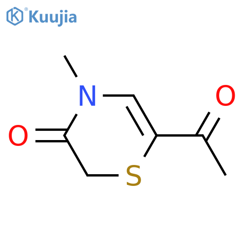 2H-1,4-Thiazin-3(4H)-one,6-acetyl-4-methyl- structure