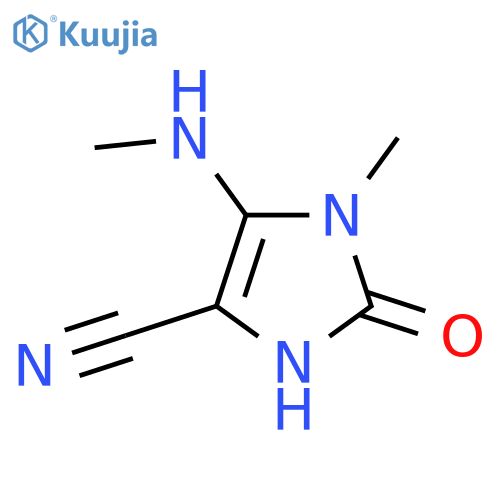 2,3-dihydro-1-methyl-5-(methylamino)-2-oxo-1H-Imidazole-4-carbonitrile structure