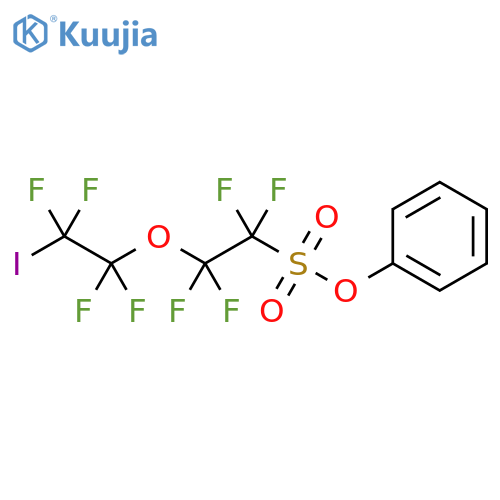 Ethanesulfonic acid, 1,1,2,2-tetrafluoro-2-(1,1,2,2-tetrafluoro-2-iodoethoxy)-, phenyl ester structure