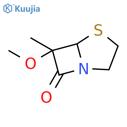 4-THIA-1-AZABICYCLO[3.2.0]HEPTAN-7-ONE, 6-METHOXY-6-METHYL- structure