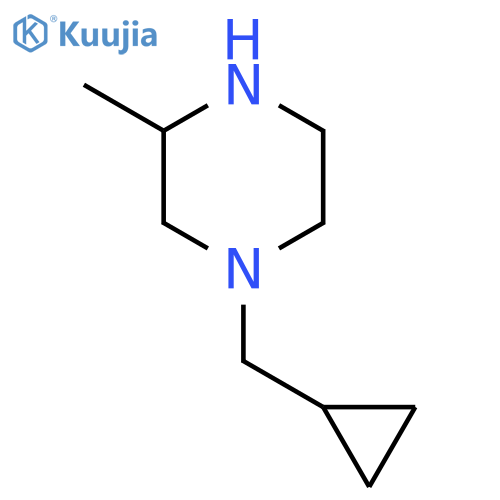 1-(cyclopropylmethyl)-3-methylpiperazine structure