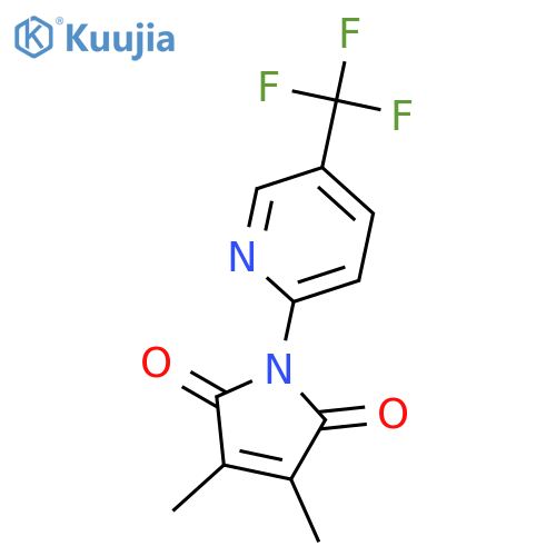 1H-Pyrrole-2,5-dione, 3,4-dimethyl-1-[5-(trifluoromethyl)-2-pyridinyl]- structure