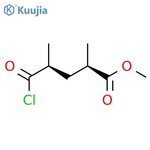 Pentanoic acid, 5-chloro-2,4-dimethyl-5-oxo-, methyl ester, (R*,S*)- structure