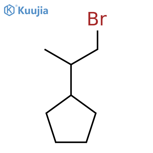(1-Bromopropan-2-yl)cyclopentane structure