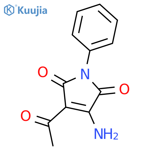 1H-PYRROLE-2,5-DIONE, 3-ACETYL-4-AMINO-1-PHENYL- structure