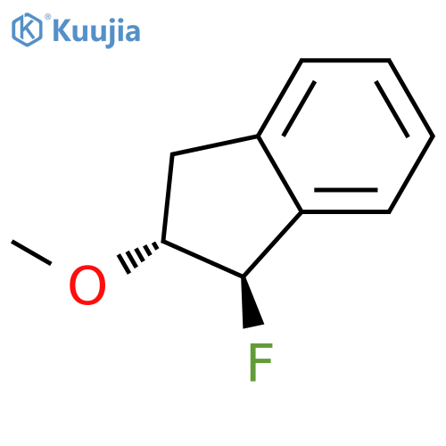 1H-Indene, 1-fluoro-2,3-dihydro-2-methoxy-, trans- structure