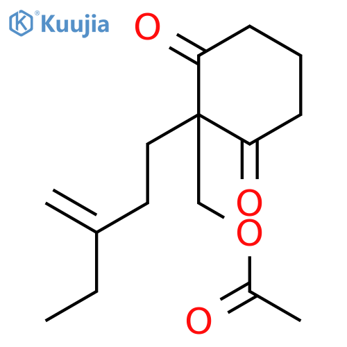1,3-CYCLOHEXANEDIONE, 2-[(ACETYLOXY)METHYL]-2-(3-METHYLENEPENTYL)- structure