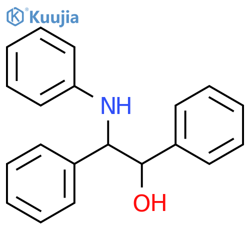 Benzeneethanol, a-phenyl-b-(phenylamino)- structure
