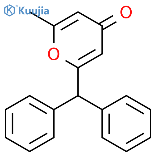 4H-PYRAN-4-ONE, 2-(DIPHENYLMETHYL)-6-METHYL- structure