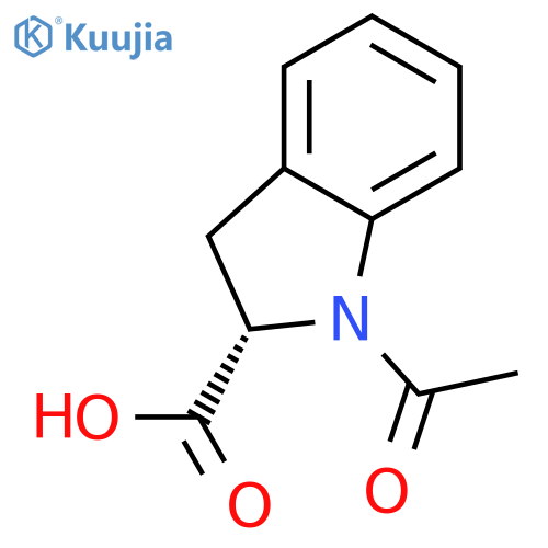 (s)-1-acetyl-2,3-dihydro-1h-indole-2-carboxylic acid structure