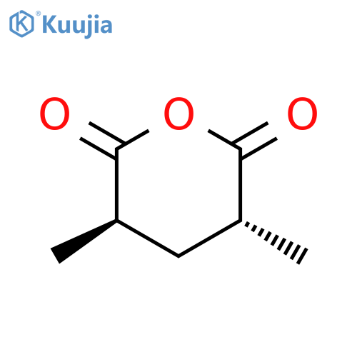 2H-PYRAN-2,6(3H)-DIONE, DIHYDRO-3,5-DIMETHYL-, (3R-TRANS)- structure