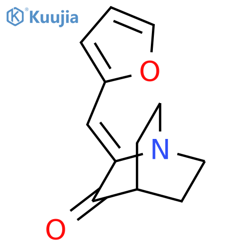 1-Azabicyclo[2.2.2]octan-3-one, 2-(2-furanylmethylene)-, (E)- structure